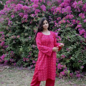 Printed Magenta Co-Ord Set